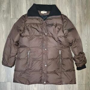 Women's Size XL Michael Kors Brown and Black Puffer Jacket